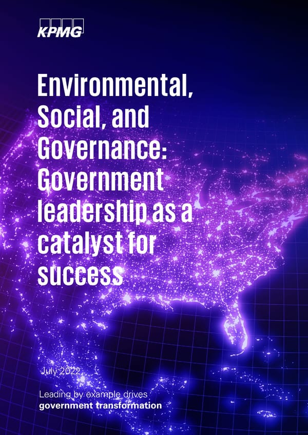Government leadership catalyst for success | KMPG - Page 1