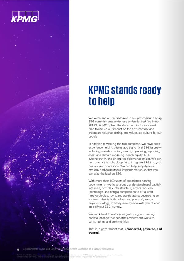 Government leadership catalyst for success | KMPG - Page 20